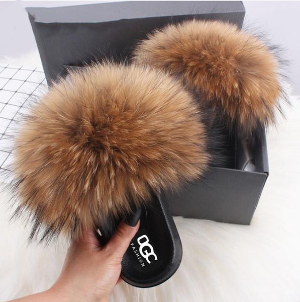 summer women fur slippers real slides female indoor flip flops casual raccon sandals furry fluffy plush shoes, Black
summer women fur slippers real slides female indoor flip flops casual raccon sandals furry fluffy plush shoes, Black