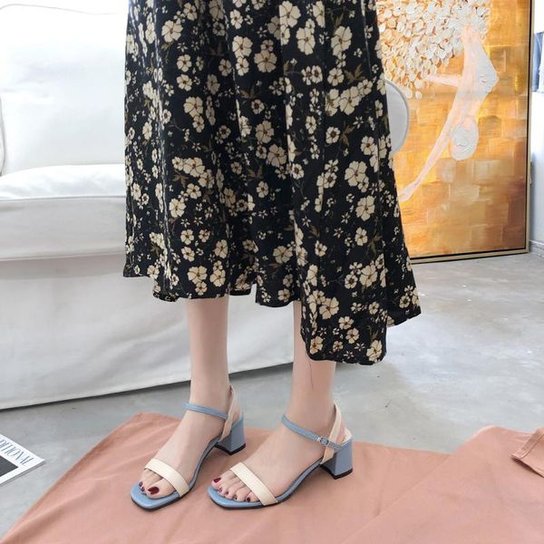dress shoes concise square heel sandals women 6 cm thick summer office ankle buckle open toe high heels 2021, Black
dress shoes concise square heel sandals women 6 cm thick summer office ankle buckle open toe high heels 2021, Black