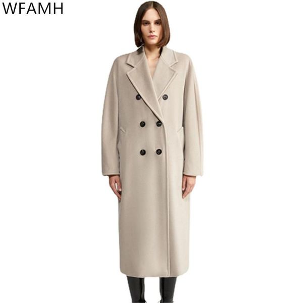 women's wool & blends 2021 autumn and winter fashion suit collar double-breasted long slim solid color woolen coat for women 95% cashme, Black
women's wool & blends 2021 autumn and winter fashion suit collar double-breasted long slim solid color woolen coat for women 95% cashme, Black
