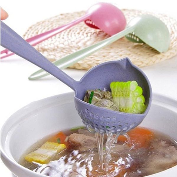 spoons 2 in 1 soup spoon long handle kitchen strainer solid color cooking colander scoop plastic tableware
spoons 2 in 1 soup spoon long handle kitchen strainer solid color cooking colander scoop plastic tableware
