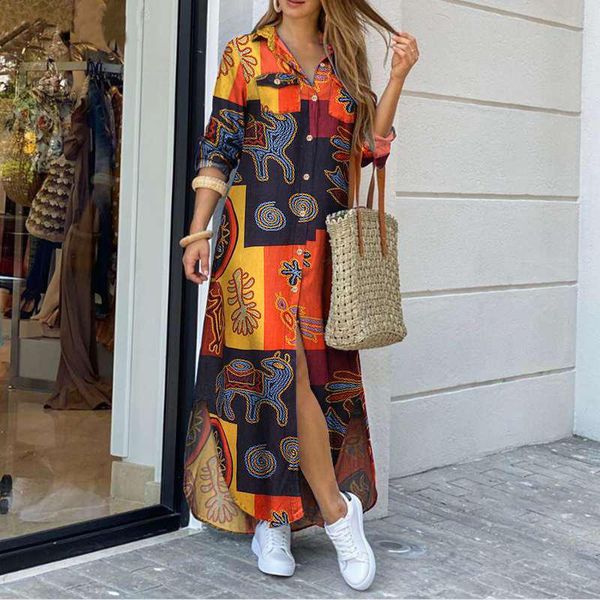 plus size women sundress vintage long sleeve dress lapel collar printed maxi dresses 2021 autumn casual vestidos robe femme, Black;gray
plus size women sundress vintage long sleeve dress lapel collar printed maxi dresses 2021 autumn casual vestidos robe femme, Black;gray
