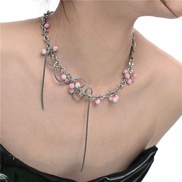 chains punk beads snake women's neck chain 2021 trend vintage goth link clavicle choker kpop tassel statement design pendant necklace, Silver
chains punk beads snake women's neck chain 2021 trend vintage goth link clavicle choker kpop tassel statement design pendant necklace, Silver