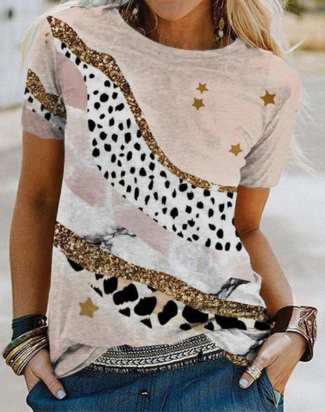 women's t-shirt summer t shirt women leopard print patchwork short sleeve pullover streetwear casual tees graphics ladies top, White
women's t-shirt summer t shirt women leopard print patchwork short sleeve pullover streetwear casual tees graphics ladies top, White