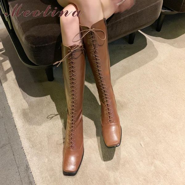boots meotina autumn knee high women zipper strange style heel long lace up square toe shoes ladies white size 34-39 98dl, Black
boots meotina autumn knee high women zipper strange style heel long lace up square toe shoes ladies white size 34-39 98dl, Black