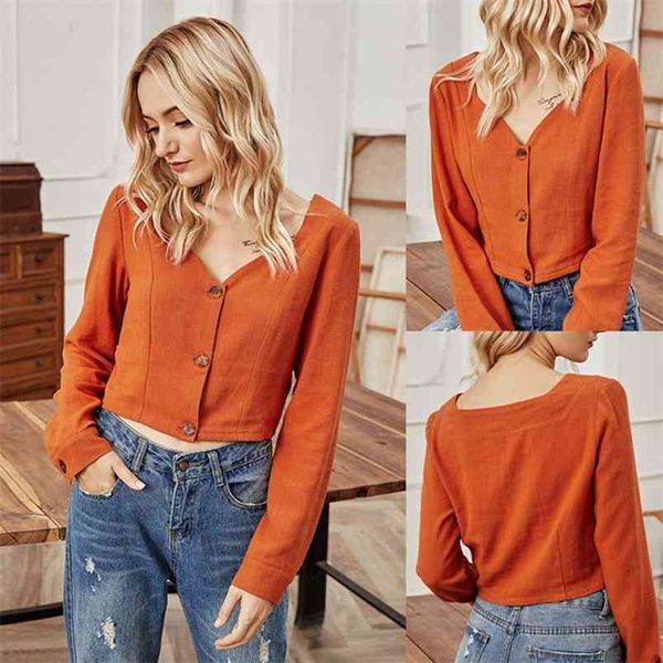 long-sleeved autumn thin women's fashion all-match button knit v-neck cardigan t-shirt female casual crop t shirt 210517, White
long-sleeved autumn thin women's fashion all-match button knit v-neck cardigan t-shirt female casual crop t shirt 210517, White