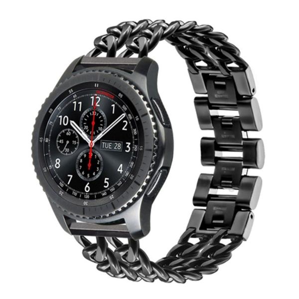 watch bands 22mm 20mm for samsung galaxy 46mm active2 band cowboy chain stainless steel metal bracelet gear s3 s2, Black;brown
watch bands 22mm 20mm for samsung galaxy 46mm active2 band cowboy chain stainless steel metal bracelet gear s3 s2, Black;brown