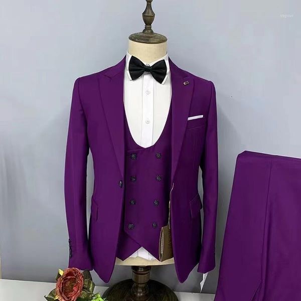 men's suits & blazers purple men spring 3 pieces classic suit sets business blazer +vest +pants autumn wedding party set, White;black
men's suits & blazers purple men spring 3 pieces classic suit sets business blazer +vest +pants autumn wedding party set, White;black
