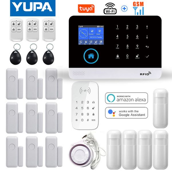 wifi gsm home security alarm system with wireless keyboard & motion sensor burglar anti theft tuya app remote control smart kit
wifi gsm home security alarm system with wireless keyboard & motion sensor burglar anti theft tuya app remote control smart kit