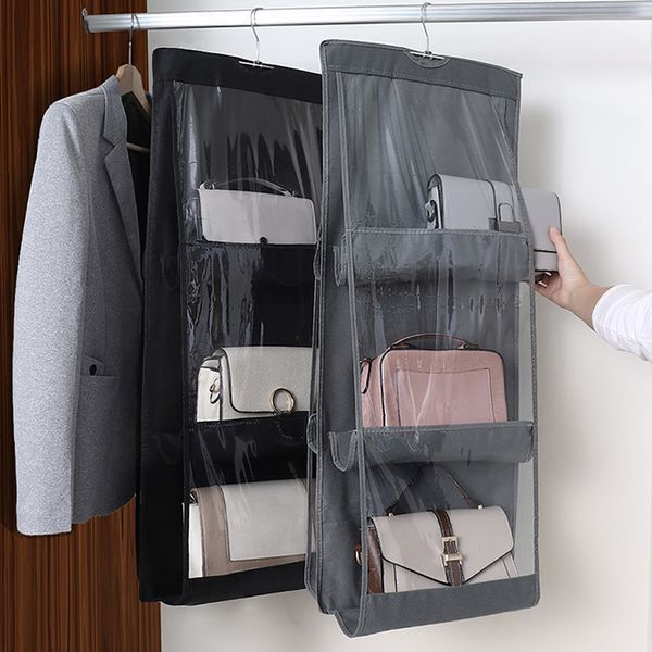 3 layers hanging storage bag 6 pocket double sides clear handbag organizer for wardrobe closet door wall purse sundry shoe bags hanger pouch
3 layers hanging storage bag 6 pocket double sides clear handbag organizer for wardrobe closet door wall purse sundry shoe bags hanger pouch