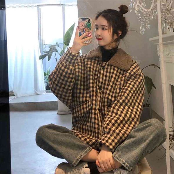 thickened lamb hair coat for women's khaki winter versatile jacket loose short windbreaker fashion brown korean style 210519, Black;brown
thickened lamb hair coat for women's khaki winter versatile jacket loose short windbreaker fashion brown korean style 210519, Black;brown