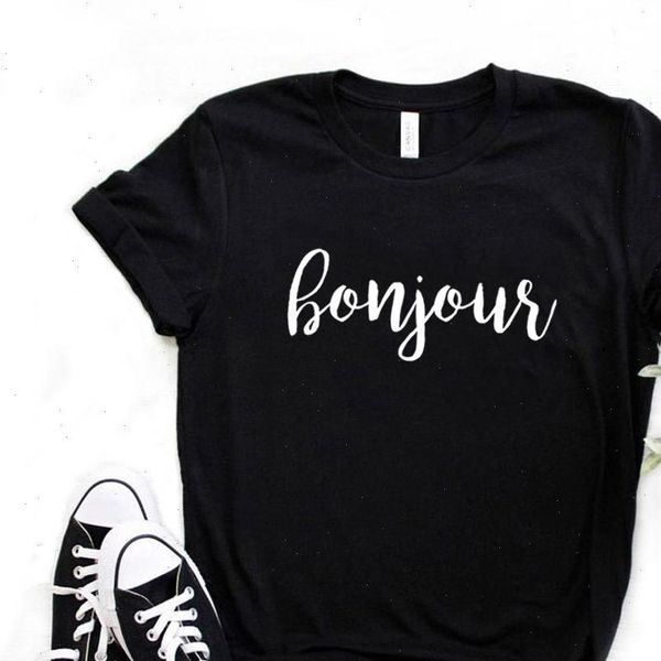 women womens t shirts shirt bonjour letters print short sleeve o neck loose ladies causal, White
women womens t shirts shirt bonjour letters print short sleeve o neck loose ladies causal, White