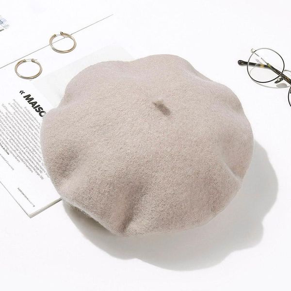 berets 100% pure wool beret hat women felt british style fashion girls lady solid color slouchy winter hats female, Blue;gray
berets 100% pure wool beret hat women felt british style fashion girls lady solid color slouchy winter hats female, Blue;gray