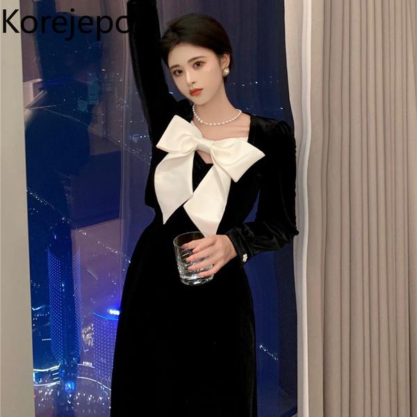 casual dresses korejepo women velvet dress female 2021 spring autumn french retro elegant black bow waist long sleeves slim, Black;gray
casual dresses korejepo women velvet dress female 2021 spring autumn french retro elegant black bow waist long sleeves slim, Black;gray