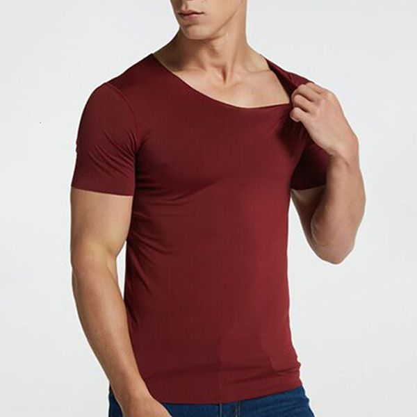 casual fashion men summer elastic t-shirt v-neck short sleeve for male solid color quick-drying basic tees clothing size, White;black
casual fashion men summer elastic t-shirt v-neck short sleeve for male solid color quick-drying basic tees clothing size, White;black
