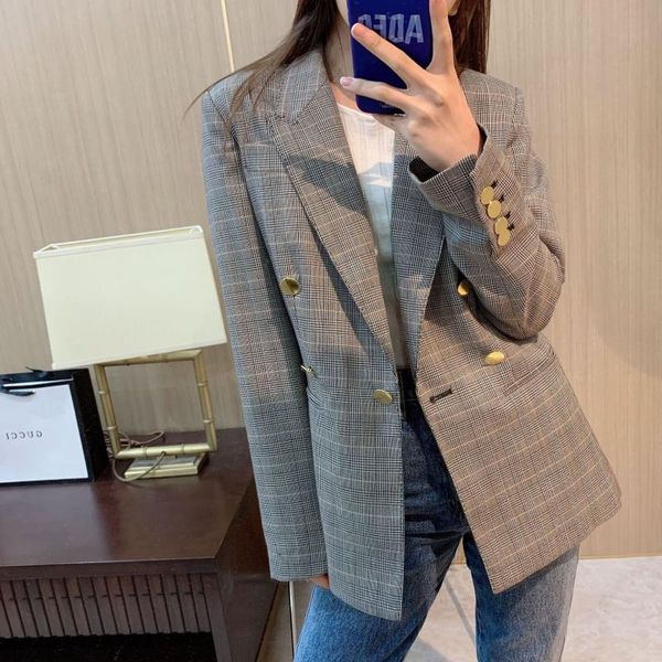 women's suits & blazers women coat 2021 autumn and winter all-match retro woolen check button double-breasted blazer short jacket, White;black
women's suits & blazers women coat 2021 autumn and winter all-match retro woolen check button double-breasted blazer short jacket, White;black