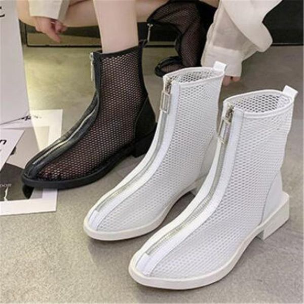 boots 2021 fashion summer round toe hollow mesh ankle breathable cool sandals thick heel lady front zip shoes female black
boots 2021 fashion summer round toe hollow mesh ankle breathable cool sandals thick heel lady front zip shoes female black