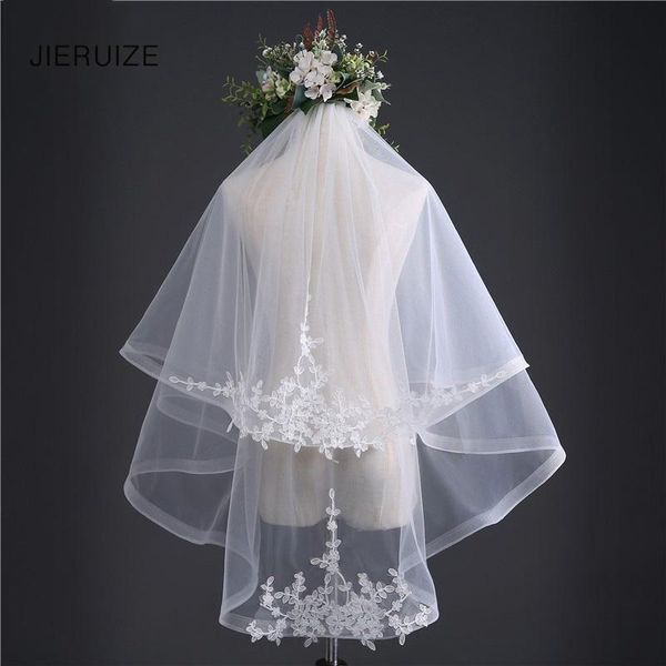 bridal veils jieruize short lace wedding 2021 tulle ivory/white appliqued veil accessories velos de novia, Black
bridal veils jieruize short lace wedding 2021 tulle ivory/white appliqued veil accessories velos de novia, Black