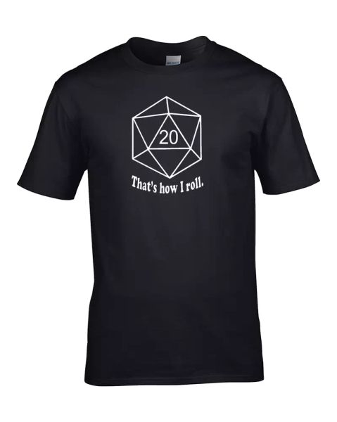 that's how i roll - twenty sided dice (d20) geek nerd mens t-shirt, White;black
that's how i roll - twenty sided dice (d20) geek nerd mens t-shirt, White;black