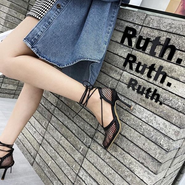 sandals 2021 square toe thin high heels cross strap lace up air mesh fashion pumps dress shoes ladies, Black
sandals 2021 square toe thin high heels cross strap lace up air mesh fashion pumps dress shoes ladies, Black