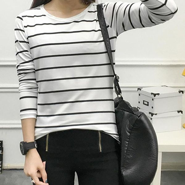 women's t-shirt womens cotton t shirts long sleeve 2021 autumn o-neck striped female women white black casual basic classic
women's t-shirt womens cotton t shirts long sleeve 2021 autumn o-neck striped female women white black casual basic classic