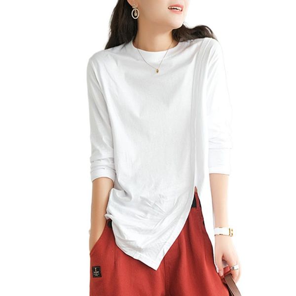 women's t-shirt qpfjqd ladies loose t-shirts o-neck long sleeve casual fork tees and autumn spring comfort soft shirt solid color, White
women's t-shirt qpfjqd ladies loose t-shirts o-neck long sleeve casual fork tees and autumn spring comfort soft shirt solid color, White