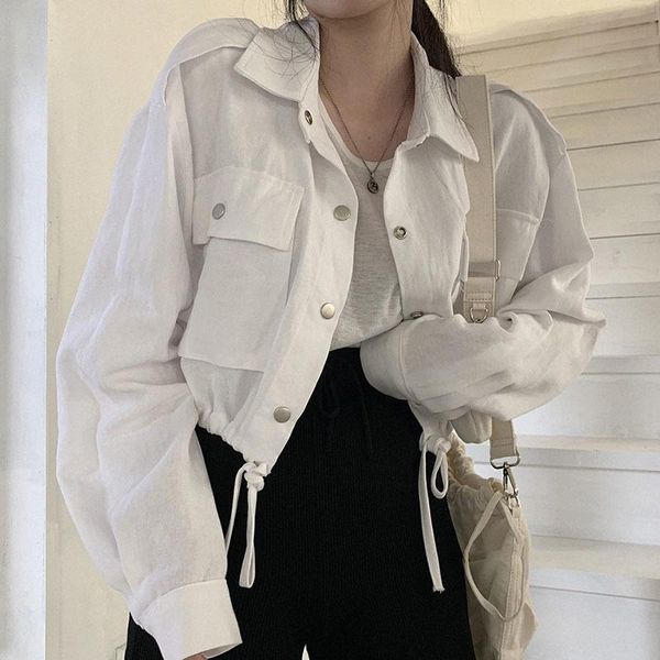 women's jackets spring autumn orean retro style lapel single-breasted loose drawstring waist long-sleeved female ll396, Black;brown
women's jackets spring autumn orean retro style lapel single-breasted loose drawstring waist long-sleeved female ll396, Black;brown