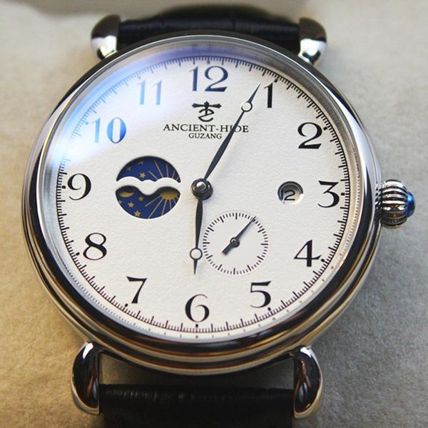 wristwatches vintage watches for men automatic mechanical luxury 43mm business calendar moon phase waterproof watch 2021, Slivery;brown
wristwatches vintage watches for men automatic mechanical luxury 43mm business calendar moon phase waterproof watch 2021, Slivery;brown
