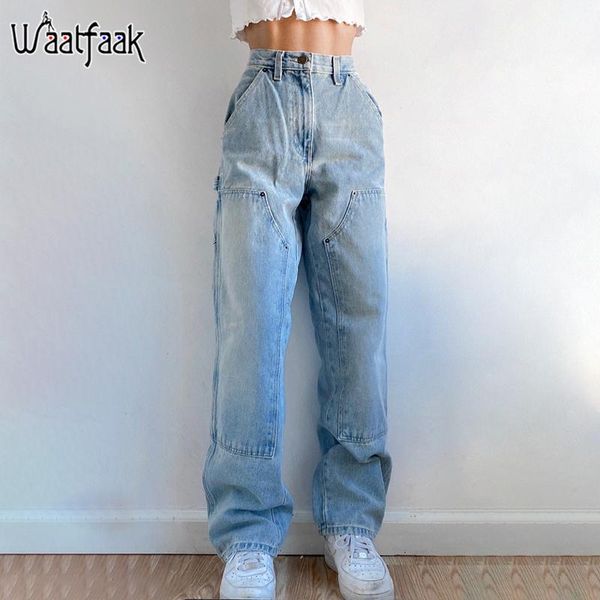women's jeans waatfaak retro patchwork vintage mom high waist baggy women 90s pockets cargo pants streetwear straight leg, Blue
women's jeans waatfaak retro patchwork vintage mom high waist baggy women 90s pockets cargo pants streetwear straight leg, Blue