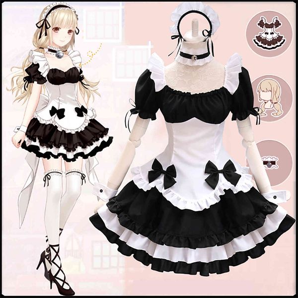 theme costume 7 piece french maid outfit lolita cosplay dresses amine pretty waitresses coffee woman dressed sissy uniform attire fztj, Black;red
theme costume 7 piece french maid outfit lolita cosplay dresses amine pretty waitresses coffee woman dressed sissy uniform attire fztj, Black;red