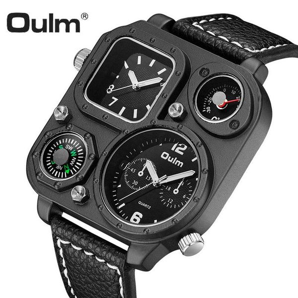 wristwatches oulm oversize square watch men quartz analog clock unique creative mens watches 2 time zone wrist, Slivery;brown
wristwatches oulm oversize square watch men quartz analog clock unique creative mens watches 2 time zone wrist, Slivery;brown