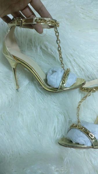 simple gold sandal women chain high heel pumps fancy party shoes real pictures sandals, Black
simple gold sandal women chain high heel pumps fancy party shoes real pictures sandals, Black