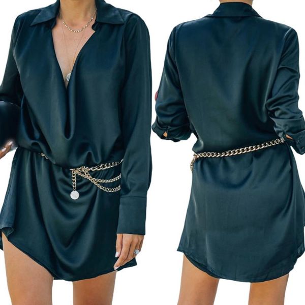 casual dresses women solid color dress, turn-down collar long sleeve loose style dress spring autumn, Black;gray
casual dresses women solid color dress, turn-down collar long sleeve loose style dress spring autumn, Black;gray