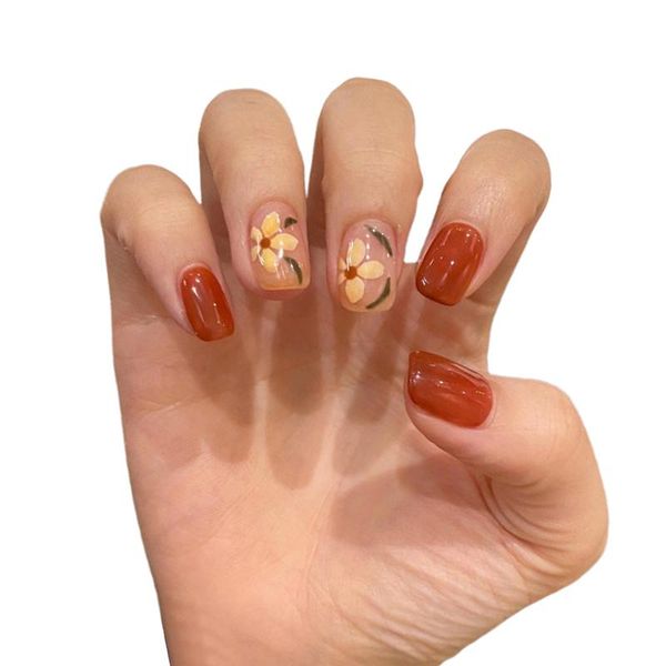 false nails 24pcs orange citrus petals wear short paragraph fashion manicure patch save time wearable nail fa, Red;gold
false nails 24pcs orange citrus petals wear short paragraph fashion manicure patch save time wearable nail fa, Red;gold
