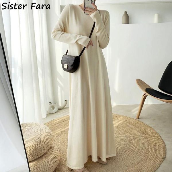 casual dresses sister fara autumn plus size ladies long knit dress o-neck loose solid knee-length sleeve winter woman, Black;gray
casual dresses sister fara autumn plus size ladies long knit dress o-neck loose solid knee-length sleeve winter woman, Black;gray