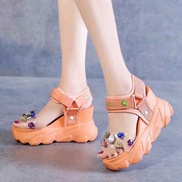 sandals lapolaka 2021 summer for dropship wedges hook & loop crystal sweet party club platform woman shoes, Black
sandals lapolaka 2021 summer for dropship wedges hook & loop crystal sweet party club platform woman shoes, Black