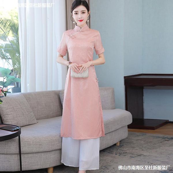 luxury cheongsam leg zen cheongsam summer cotton hemp tea cloth wide trousers improved two-piece set women's drs 2021, Blue;red
luxury cheongsam leg zen cheongsam summer cotton hemp tea cloth wide trousers improved two-piece set women's drs 2021, Blue;red