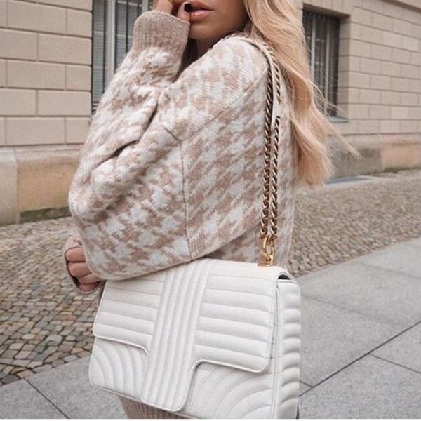 womens houndstooth knitted autumn winter female casual geometric lady pullover sweater women retro jumper, White;black
womens houndstooth knitted autumn winter female casual geometric lady pullover sweater women retro jumper, White;black