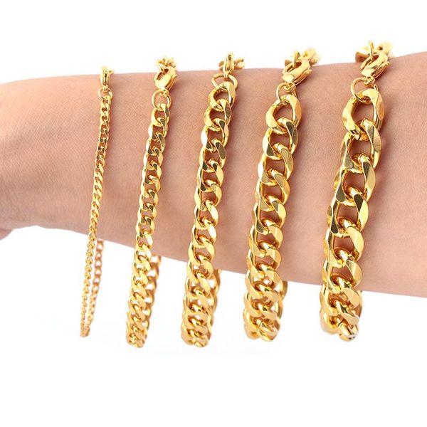 link, chain classic punk hip hop style stainless steel cuban link bracelet thick charm women men bangles simple fashion jewelry, Black
link, chain classic punk hip hop style stainless steel cuban link bracelet thick charm women men bangles simple fashion jewelry, Black