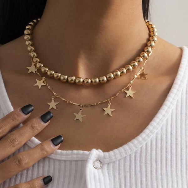 chains punk plastic handmade beaded chain choker necklace for women fashion geometric star pendant necklaces jewelry accessories 2021, Silver
chains punk plastic handmade beaded chain choker necklace for women fashion geometric star pendant necklaces jewelry accessories 2021, Silver