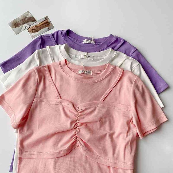 women's sweaters design t-shirt for women summer women's korean fashion casual all-match pullover t-shirts short-sleeved top, White;black
women's sweaters design t-shirt for women summer women's korean fashion casual all-match pullover t-shirts short-sleeved top, White;black