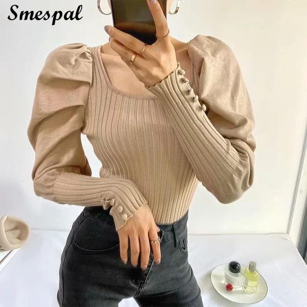 women's sweaters women puff sleeve bodycon long knit jumpsuit shirt in rib fall clothes for woman fashion sexy, White;black
women's sweaters women puff sleeve bodycon long knit jumpsuit shirt in rib fall clothes for woman fashion sexy, White;black