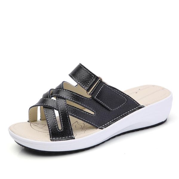 sandals 2021 genuine leather women's beach shoes flip flops slippers ladies summer wedges casual female platform, Black
sandals 2021 genuine leather women's beach shoes flip flops slippers ladies summer wedges casual female platform, Black