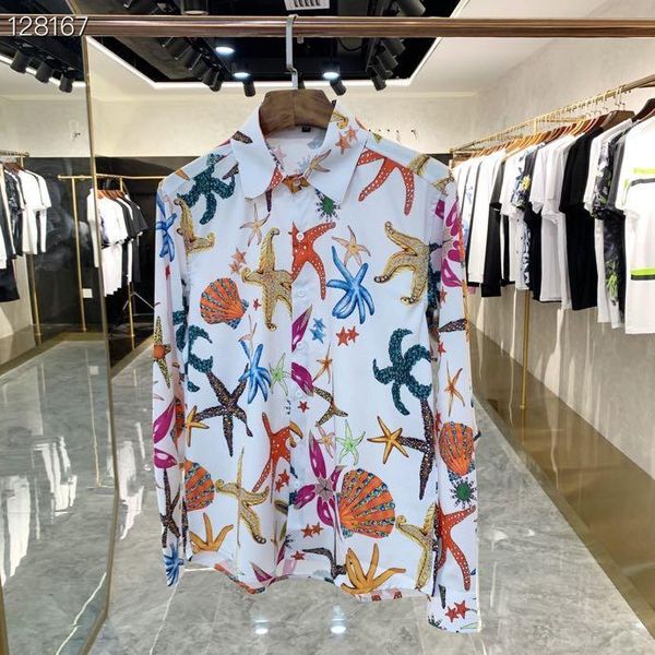 men's casual shirts w2048 fashion 2021 runway luxury european design party style clothing, White;black
men's casual shirts w2048 fashion 2021 runway luxury european design party style clothing, White;black
