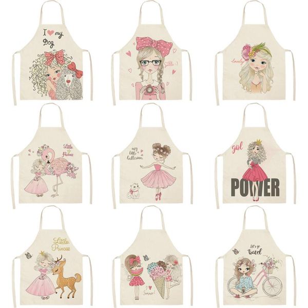 1pcs cute girl cotton linen sleeveless apron printed kitchen aprons women home cooking baking waist bib pinafore 47x38cm
1pcs cute girl cotton linen sleeveless apron printed kitchen aprons women home cooking baking waist bib pinafore 47x38cm