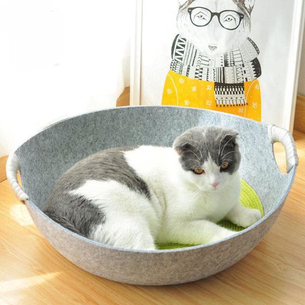 cat beds & furniture felt basket pet bed with mats cute lightweight comfortable indoor sleeping kennel for cats house products
cat beds & furniture felt basket pet bed with mats cute lightweight comfortable indoor sleeping kennel for cats house products