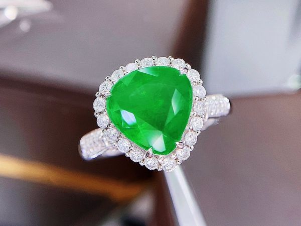 hjy grc emerald ring pure 18k gold jewelry nature green emerald 3.6ct gemstones diamonds female rings for women fine ring, Silver
hjy grc emerald ring pure 18k gold jewelry nature green emerald 3.6ct gemstones diamonds female rings for women fine ring, Silver