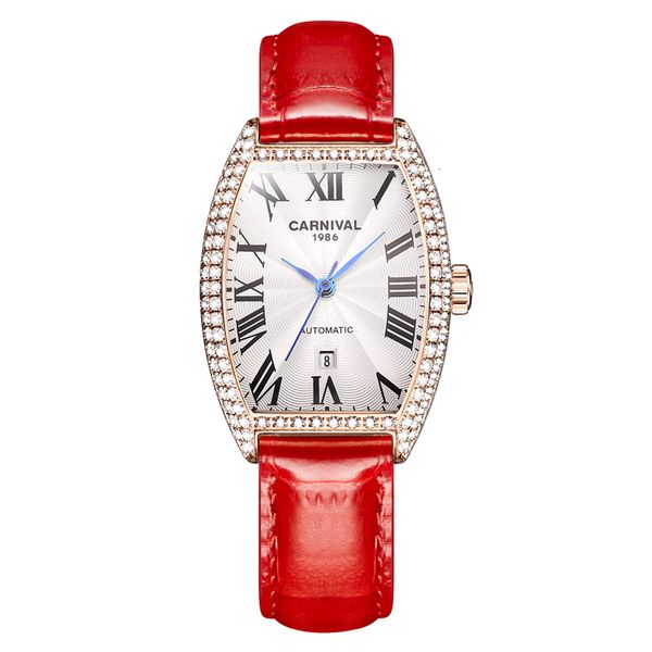 real carnival watch lady mechanical fashion trend waterproof diamond learn brand women's 2019 new, Slivery;brown
real carnival watch lady mechanical fashion trend waterproof diamond learn brand women's 2019 new, Slivery;brown