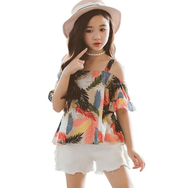 kids clothes girls floral tshirt + short teenage clothing summer sets casual style children's girl, White
kids clothes girls floral tshirt + short teenage clothing summer sets casual style children's girl, White