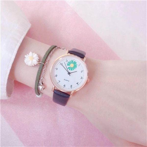 wristwatches green daisy women fresh watches fashion luxury ladies simple number scale female leather watch drop clock, Slivery;brown
wristwatches green daisy women fresh watches fashion luxury ladies simple number scale female leather watch drop clock, Slivery;brown