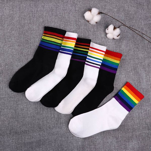 fashion womens socks cotton rainbow stripes christmas gift classic warm casual tide harajuku funny cute pop korean socks, Black;white
fashion womens socks cotton rainbow stripes christmas gift classic warm casual tide harajuku funny cute pop korean socks, Black;white